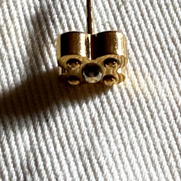 $395 Authentic LOUIS VUITTON made in ITALY Unisex Gold Pierced 1 Earring Only - Picture 8 of 8